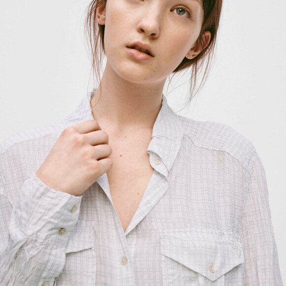 Aritzia Wilfred Free Soft Plaid 100%Rayon Shirt Dress Size S Excellent Condition - Picture 2 of 7